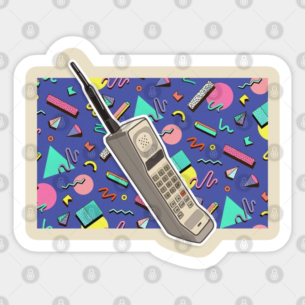 80s Brick Phone Sticker by DankFutura